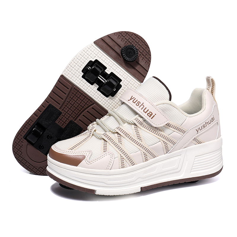 Men Shoes Men - Four-Wheeled Automatic Retractable Invisible Four-Wheeled Walkable