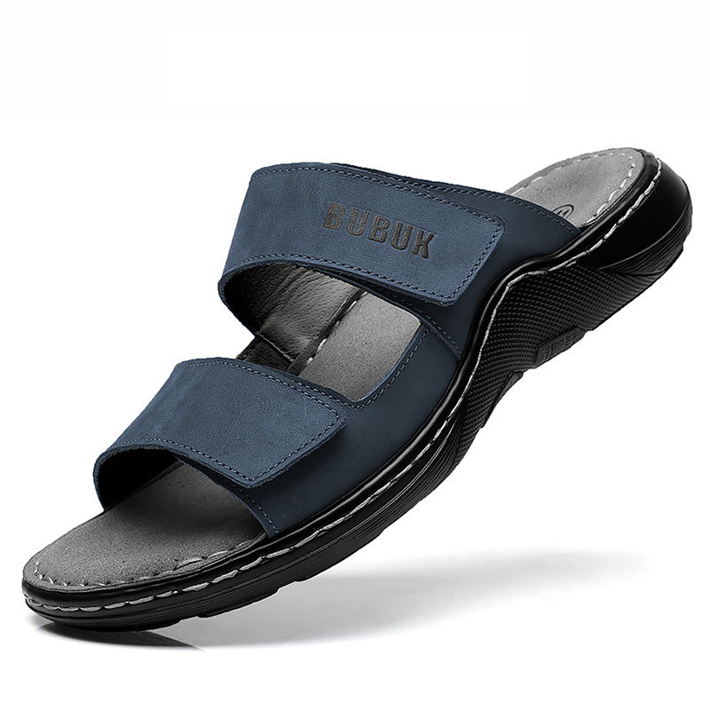 Men Shoes Marks - First-Layer Cowhide Men's Sports Sandals, Open-Toe