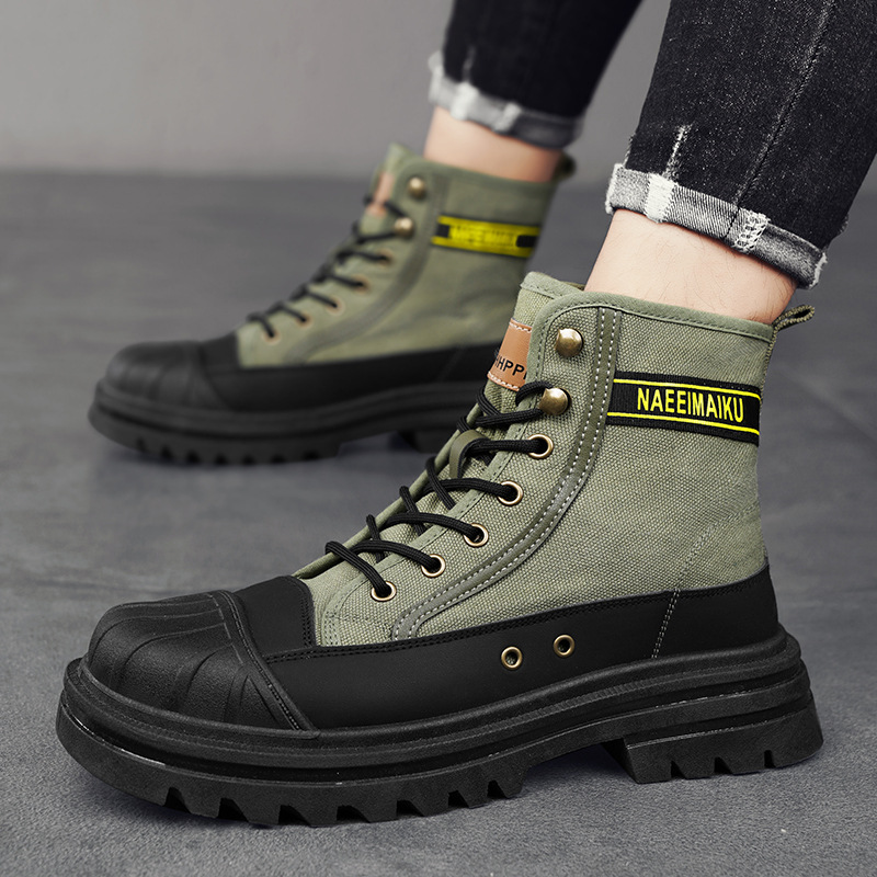 Men'S Shoes Dockers - Mens Canvas Boots Fashion High Top