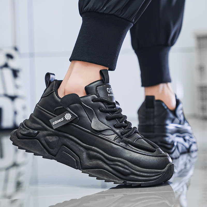 Black Platforme Tennis Man Spo - Men'S Shoes With Platform 评论和价格