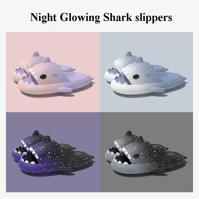 Cute Cartoon Shark Slippers Fo - Men'S Shoes With Platform 评论和价格
