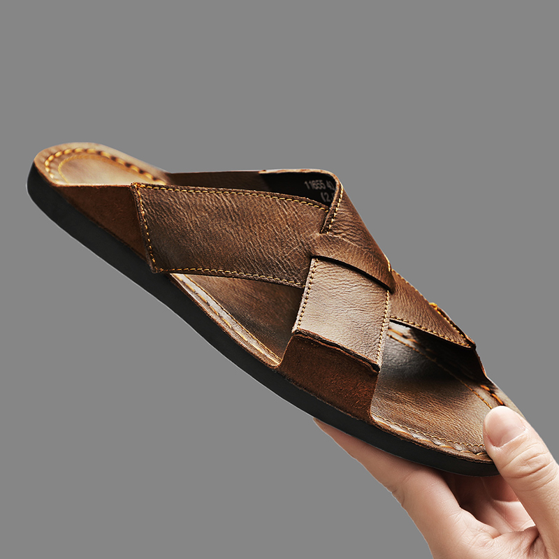 Fashion Genuine Leather Men Sl - Men Shoes Marks 评论和价格
