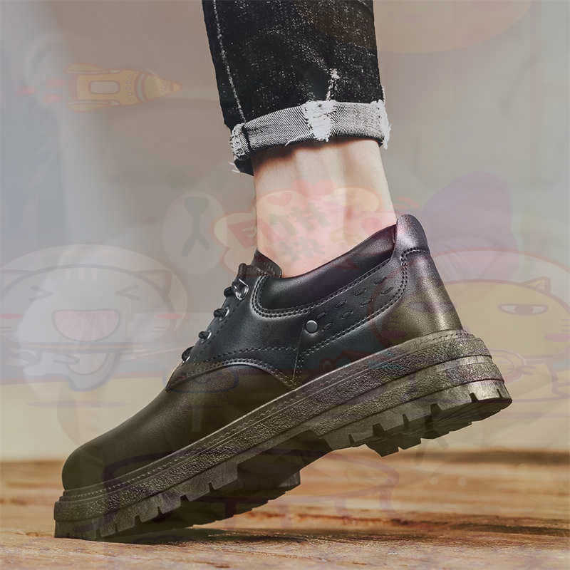 Dark Natural Leather Fashion T - Men Shoes On Clearance 评论和价格