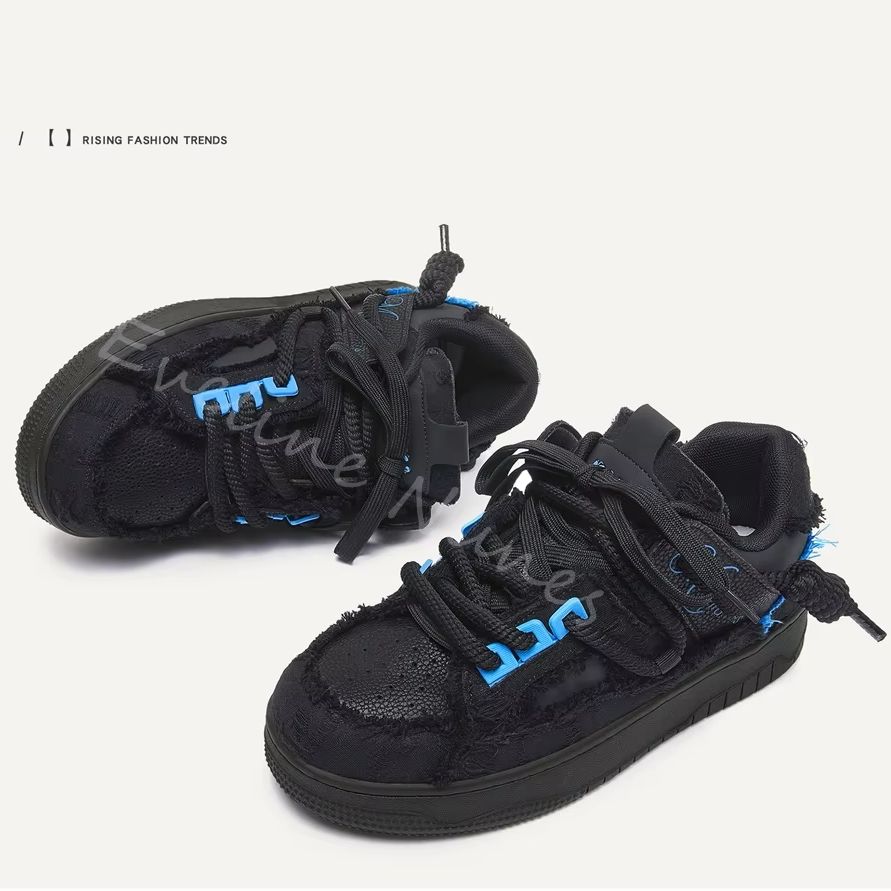 Black Frayed Raw Edge Platform - Men'S Shoes With Platform 评论和价格