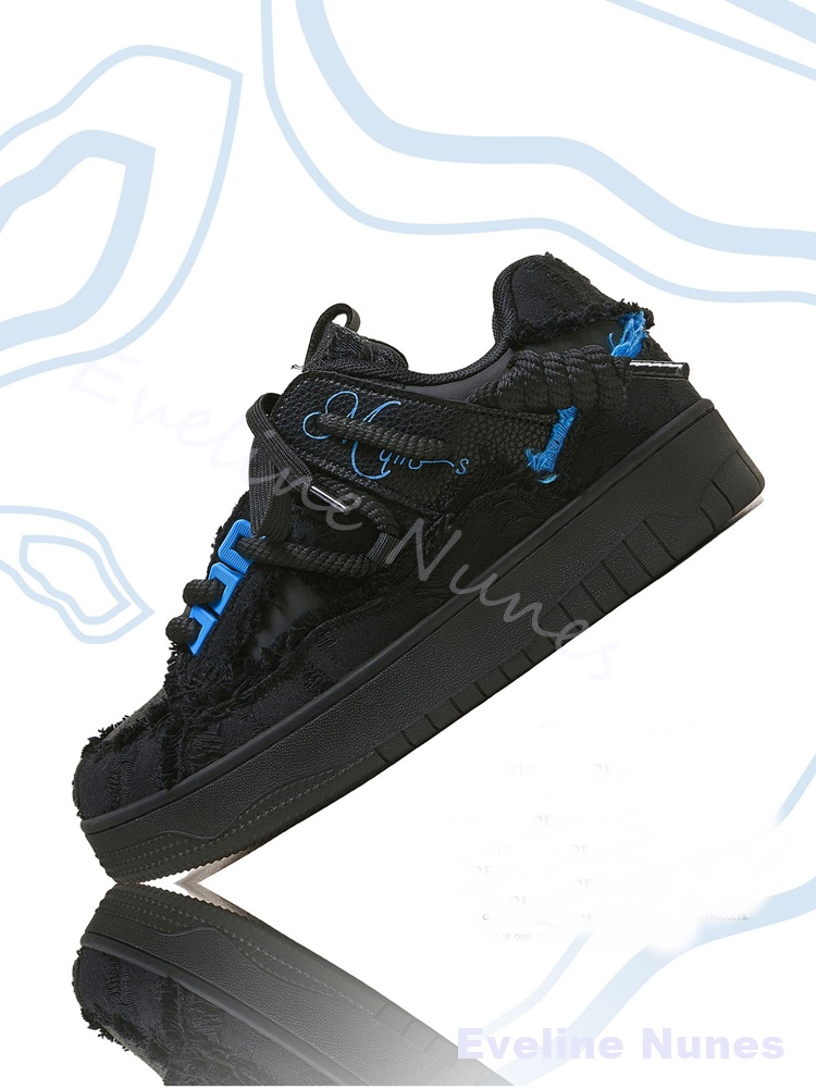 Black Frayed Raw Edge Platform - Men'S Shoes With Platform 评论和价格
