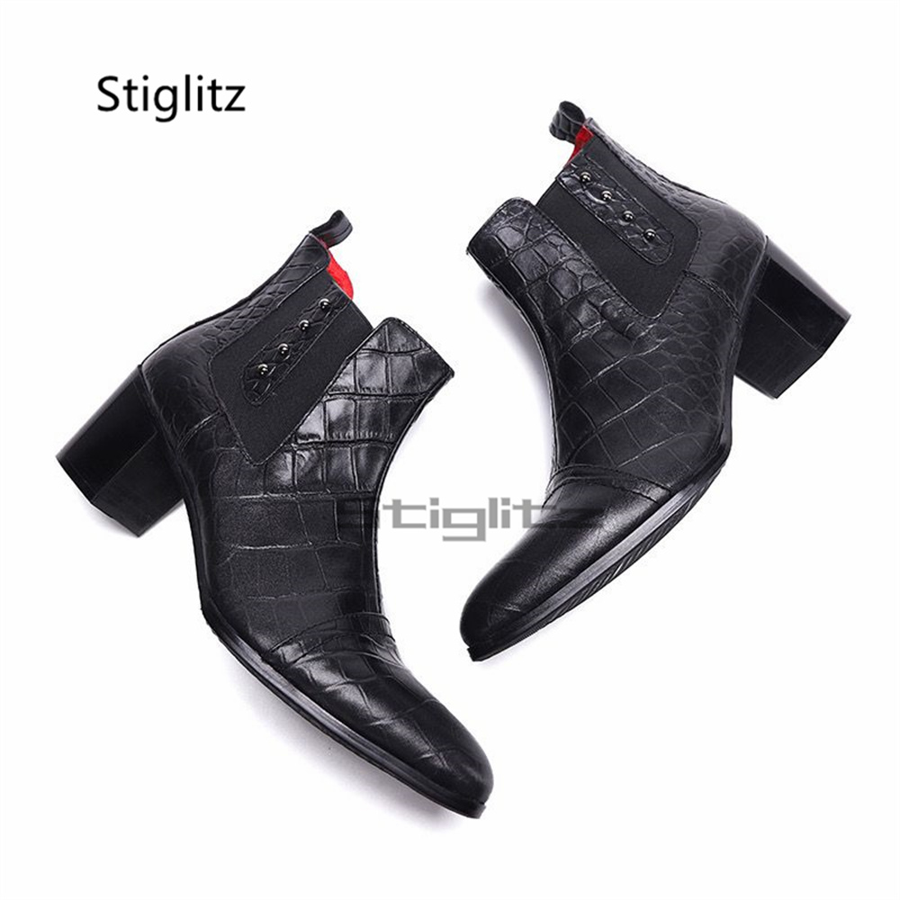 Retro High Heels Chelsea Boots - Men Shoes Size 11 评论和价格