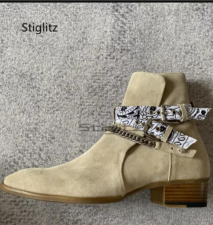 Faux Suede Men's Chelsea Chain - Men Shoes Size 11 评论和价格