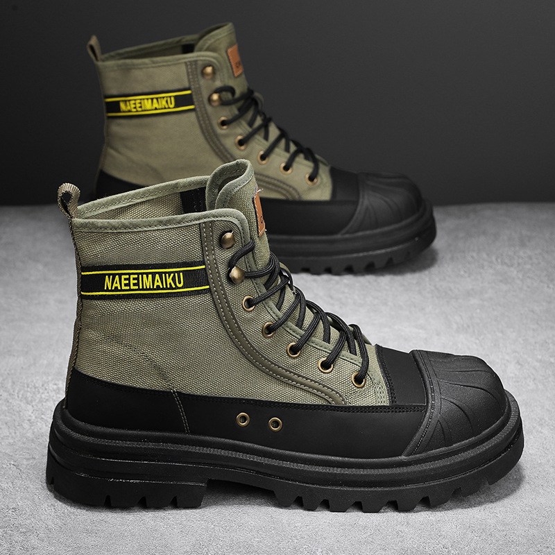 Mens Canvas Boots Fashion High - Men'S Shoes Dockers 评论和价格