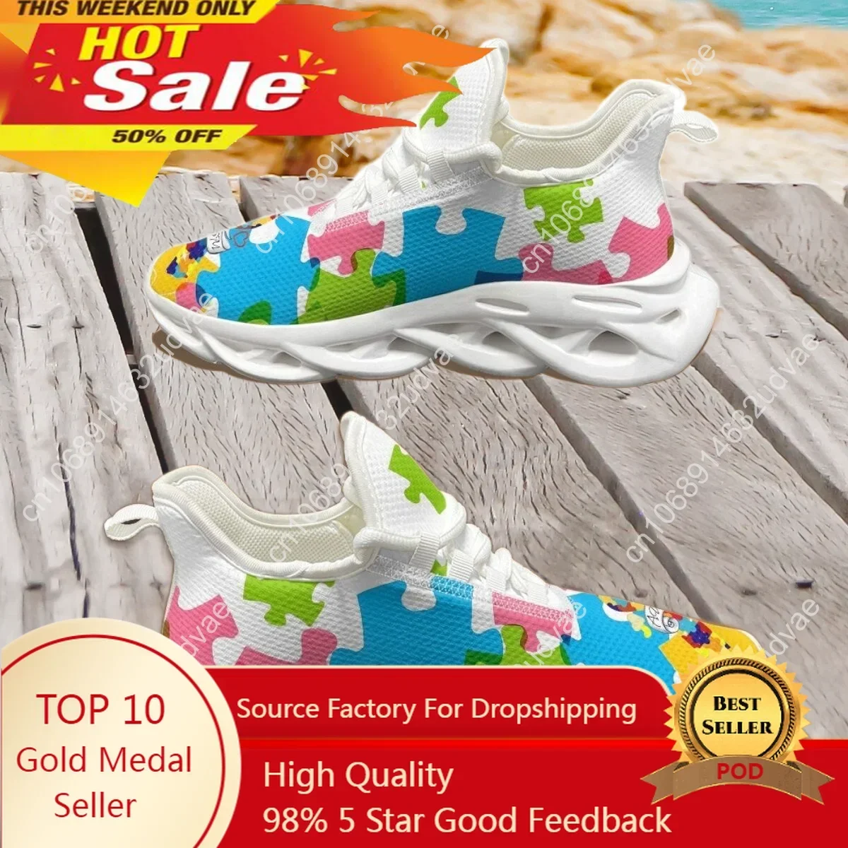 Autism Awareness Sports Runnin - Men'S Shoes With Platform 评论和价格