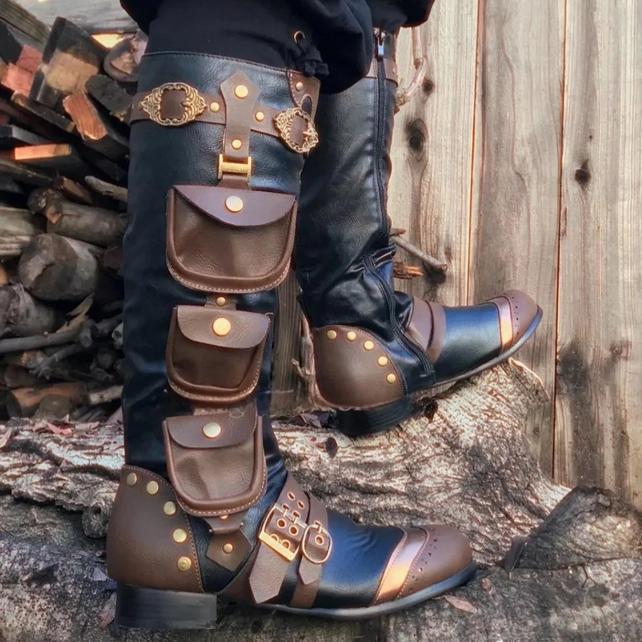 Retro Medieval Steampunk High  - Men Shoes Europe To Us 评论和价格