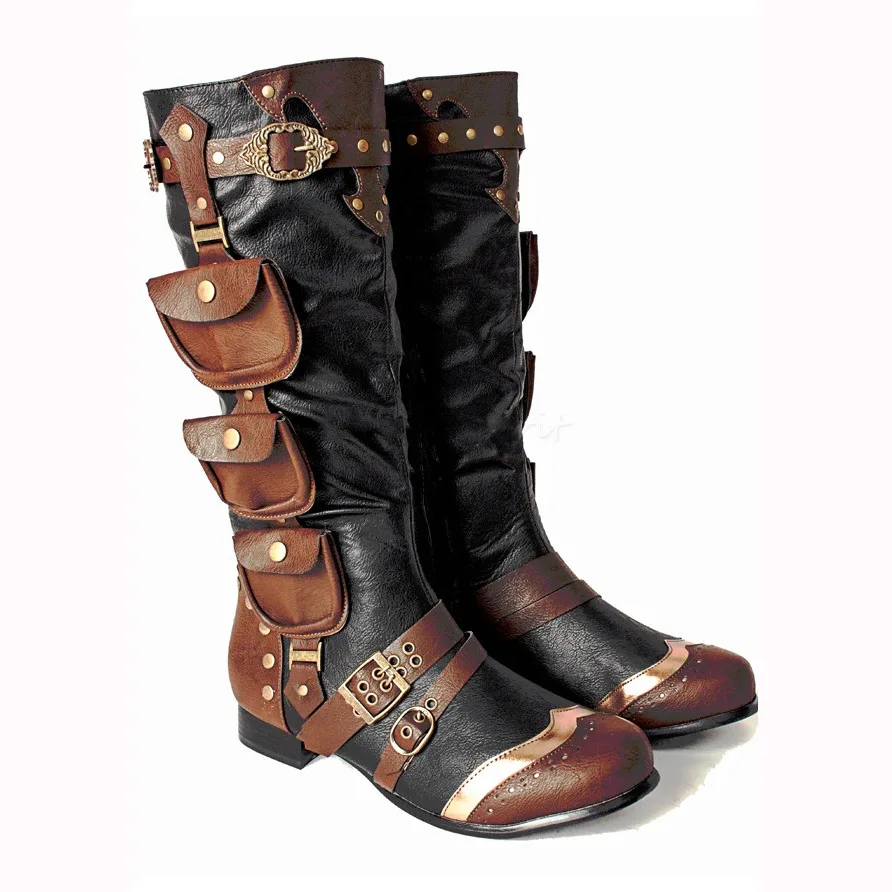 Retro Medieval Steampunk High  - Men Shoes Europe To Us 评论和价格