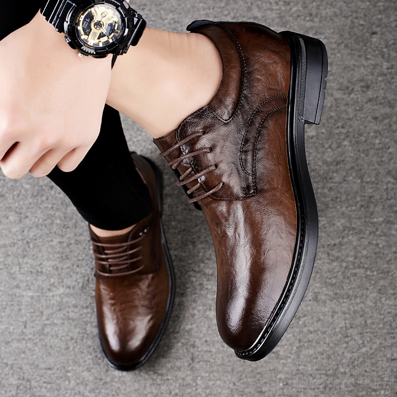 Leather Casual Elevator Shoes  - Men Shoes Marks 评论和价格